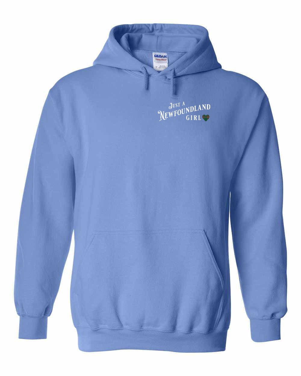Just a NFLD Girl Tartan Left Chest and Back Pullover Hoodie - Unisex