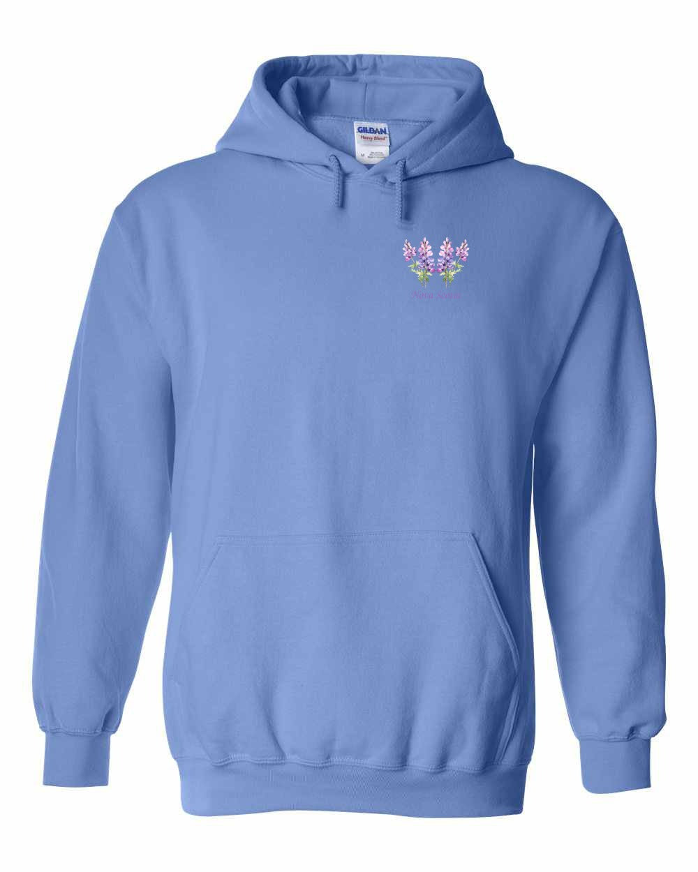 Nova Scotia Lupins Left Chest and Back pullover