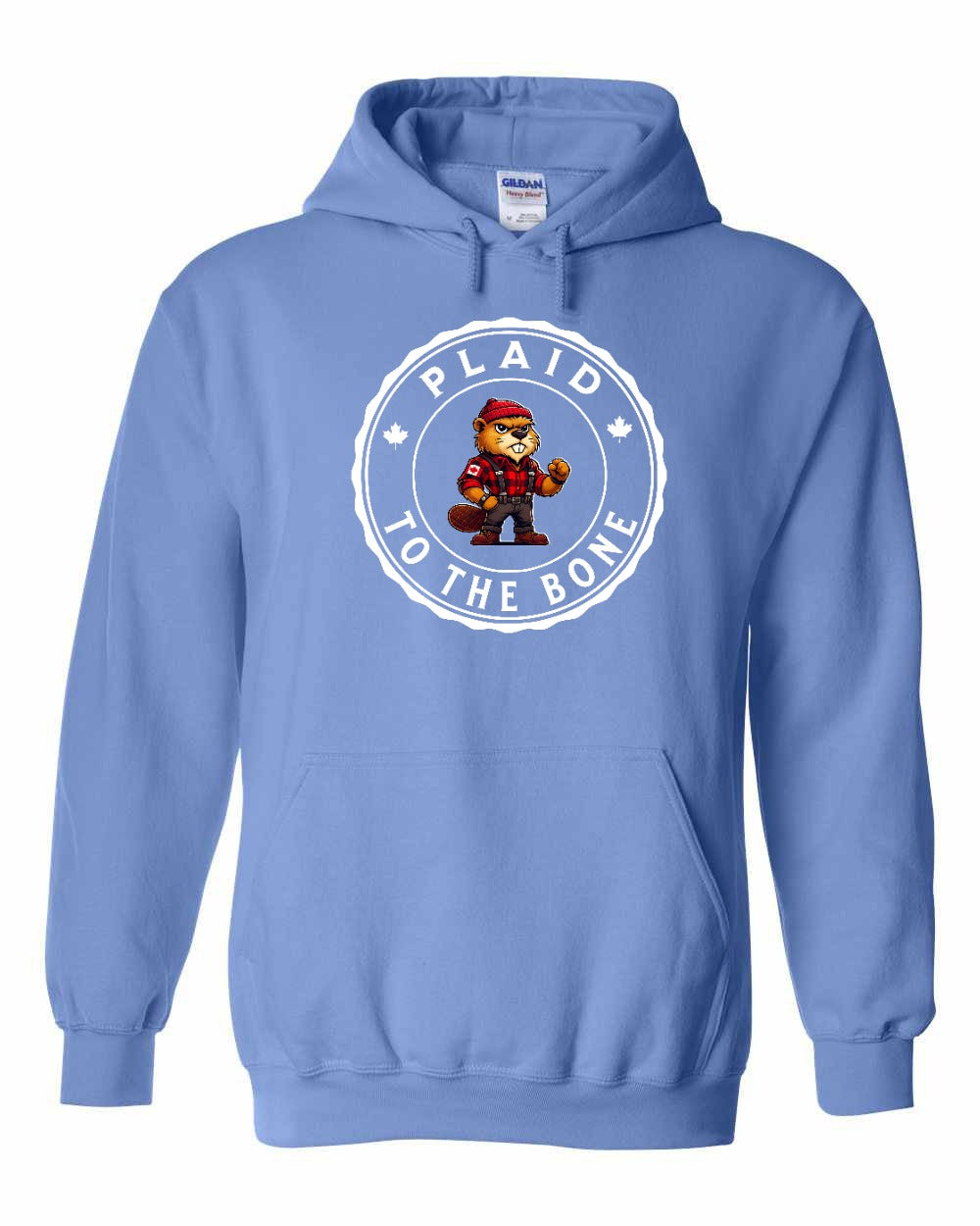 Plaid to the Bone Beaver Pullover Hoodie - Gildan Canada (sewn Internationally) - Unisex