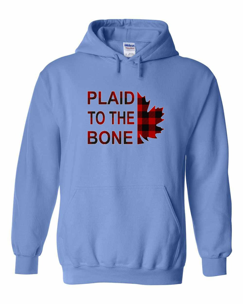 Plaid to the Bone Stacked Leaf Pullover Hoodie - Gildan Canada (sewn Internationally) - Unisex
