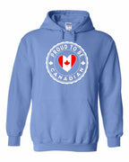 Proud to be Canadian Heart Flag Pullover Hoodie - Gildan Canada (sewn Internationally) - Unisex