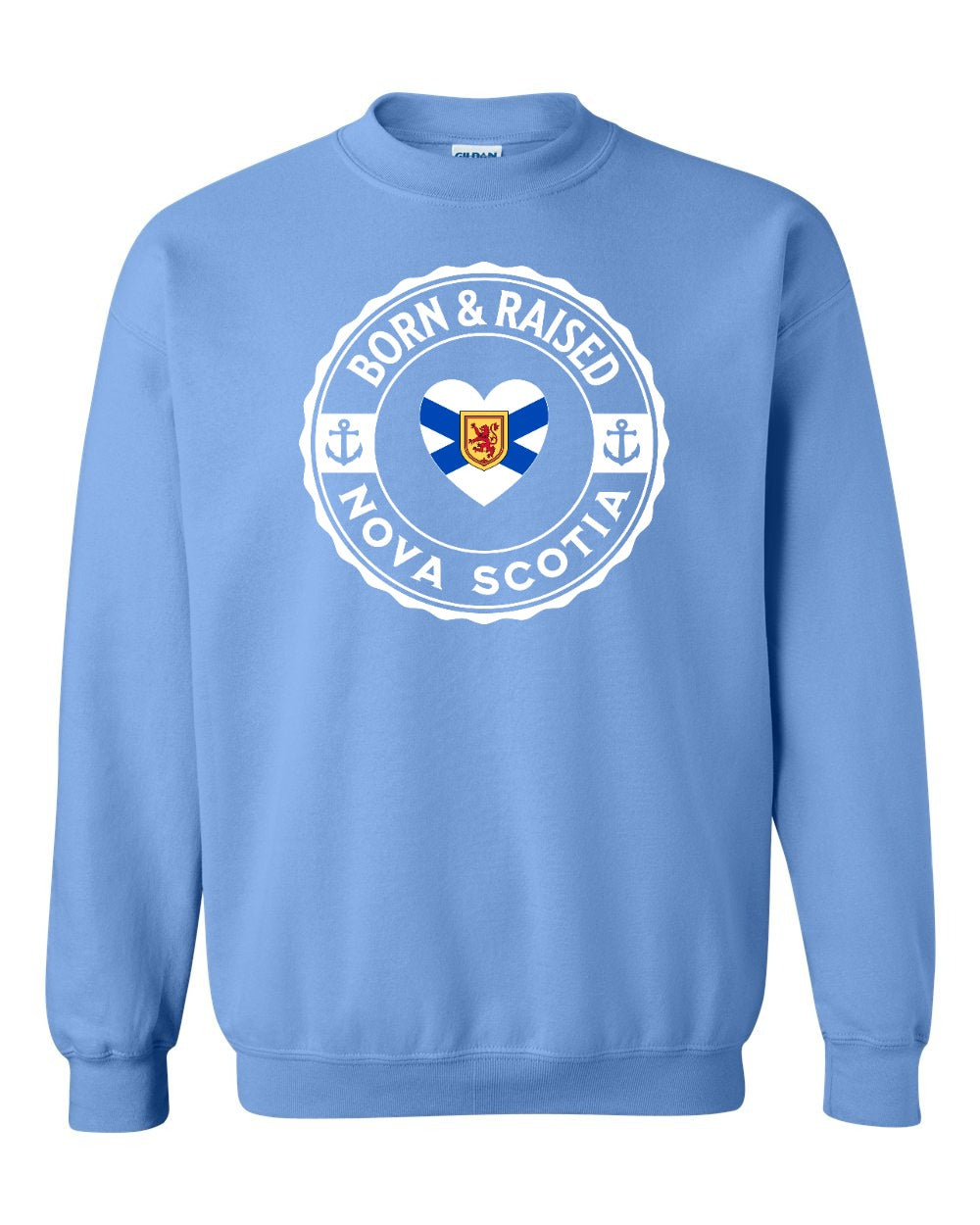 Born and Raised NS Heart Flag Crewneck Sweatshirt - Unisex