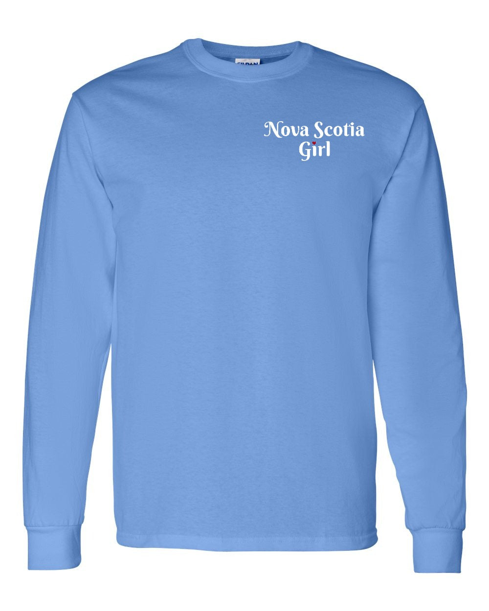 NS Girl Heart Dot Left Chest & Back Long Sleeve Tee - Unisex