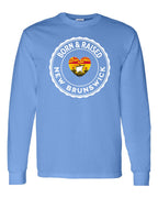 Born and Raised NB Heart Flag Long Sleeve Tee - Unisex
