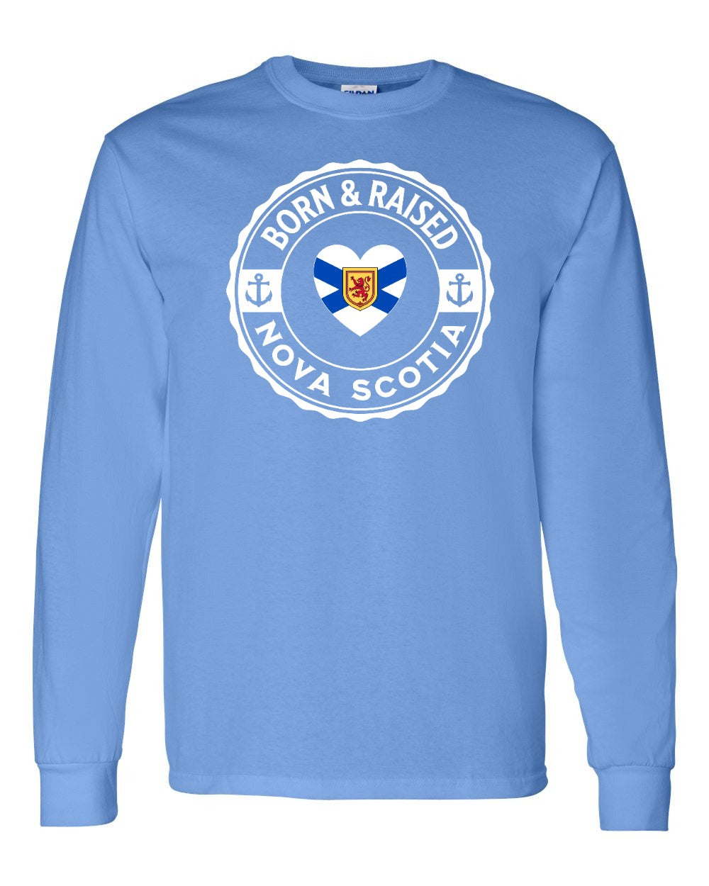 Born and Raised NS Heart Flag Long Sleeve Tee - Unisex