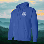 Born & Raised in CB left chest Print Zip Hoodie - Unisex
