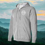 Born & Raised in CB left chest Print Zip Hoodie - Unisex