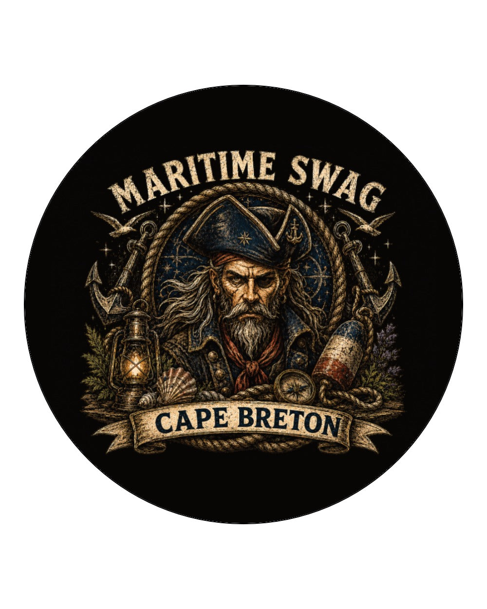 Maritime Swag Cb Pirate Square Coaster Circle Coaster