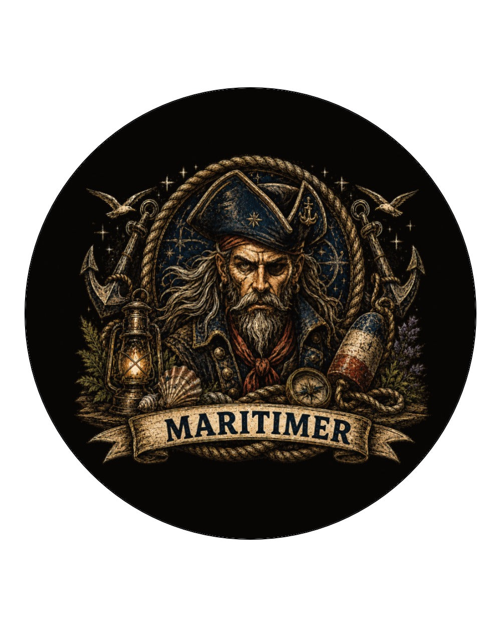 Maritime Swag Maritime Pirate Square Coaster Circle Coaster