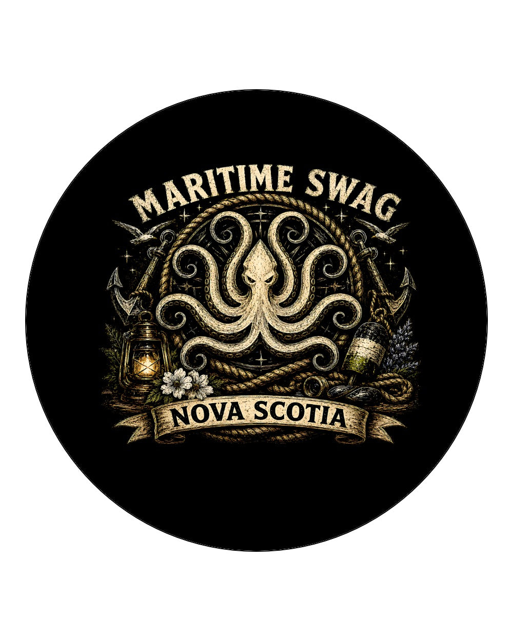 Maritime Swag Octopus Circle Coaster
