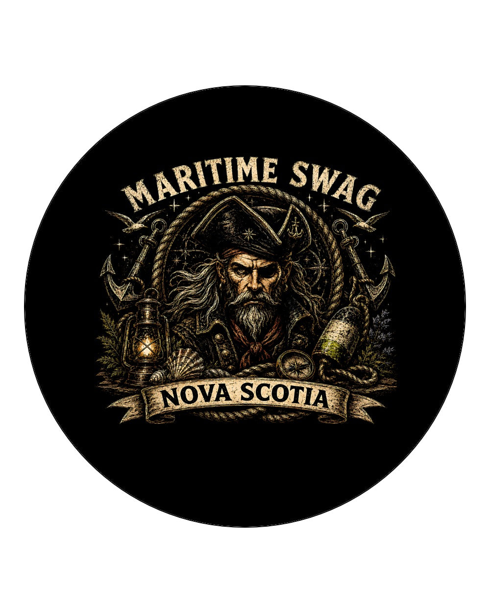 Maritime Swag Pirate Circle Coaster