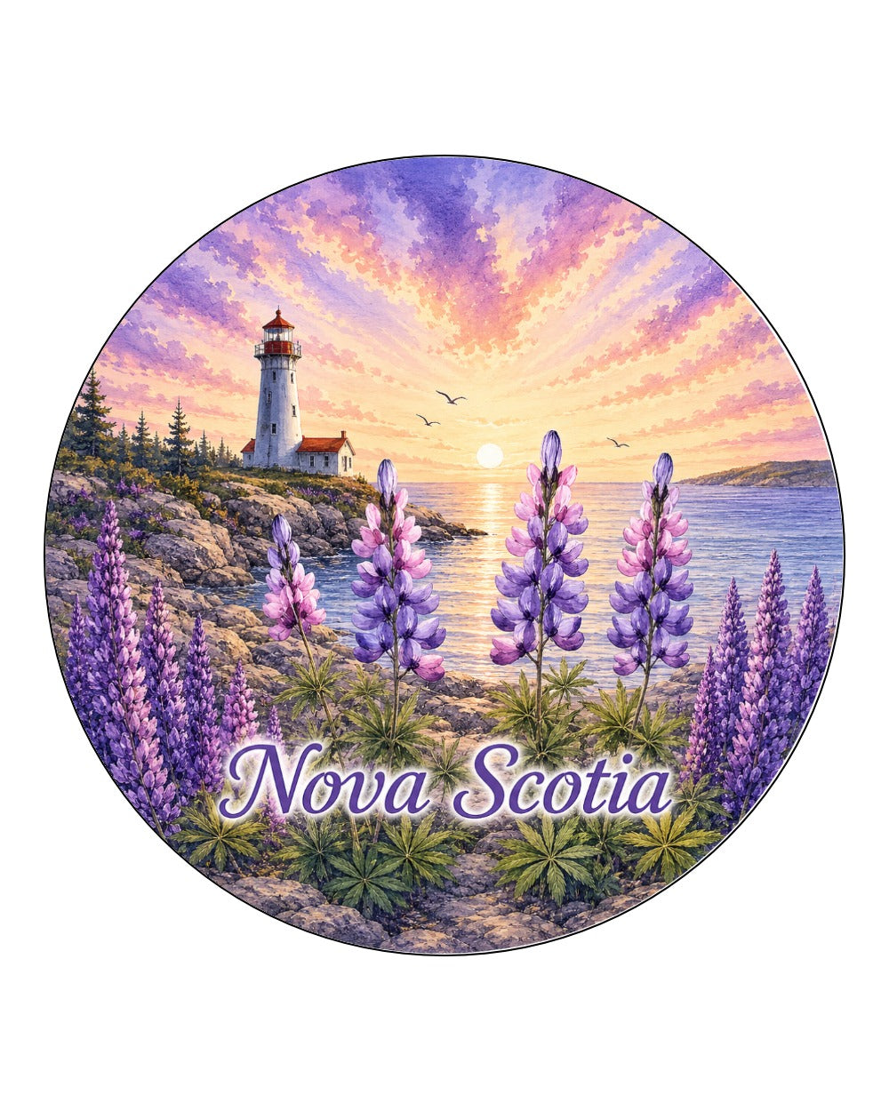 Ns Lupins Circle Coaster