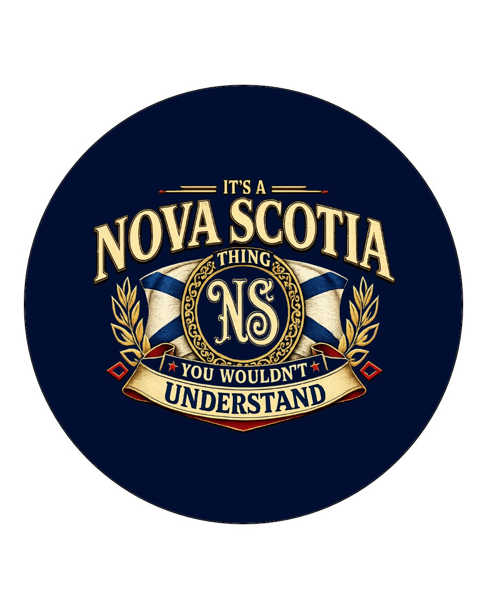 Ns Thing Badge Circle Coaster