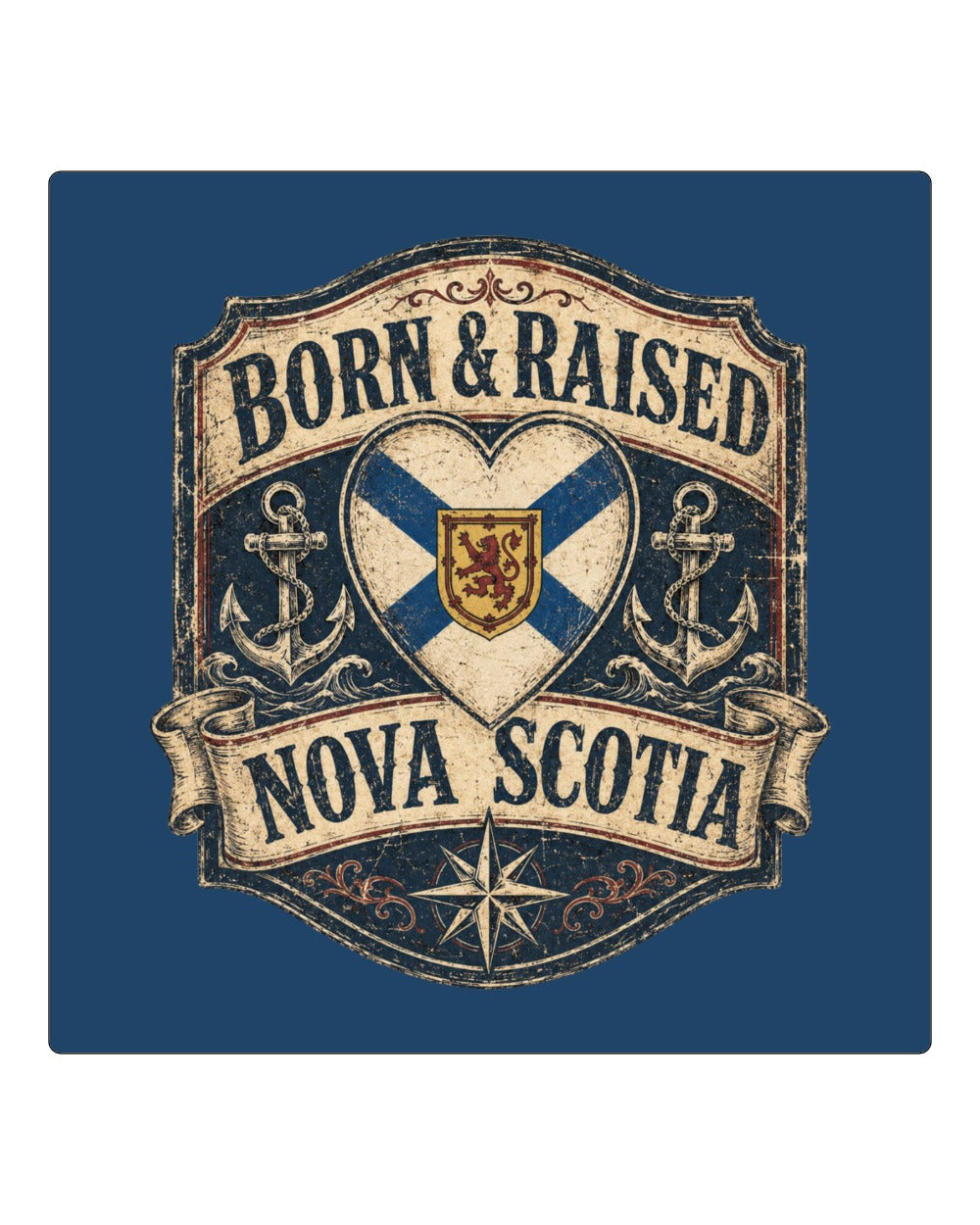 Born and Raised Ns Shield Square Coaster