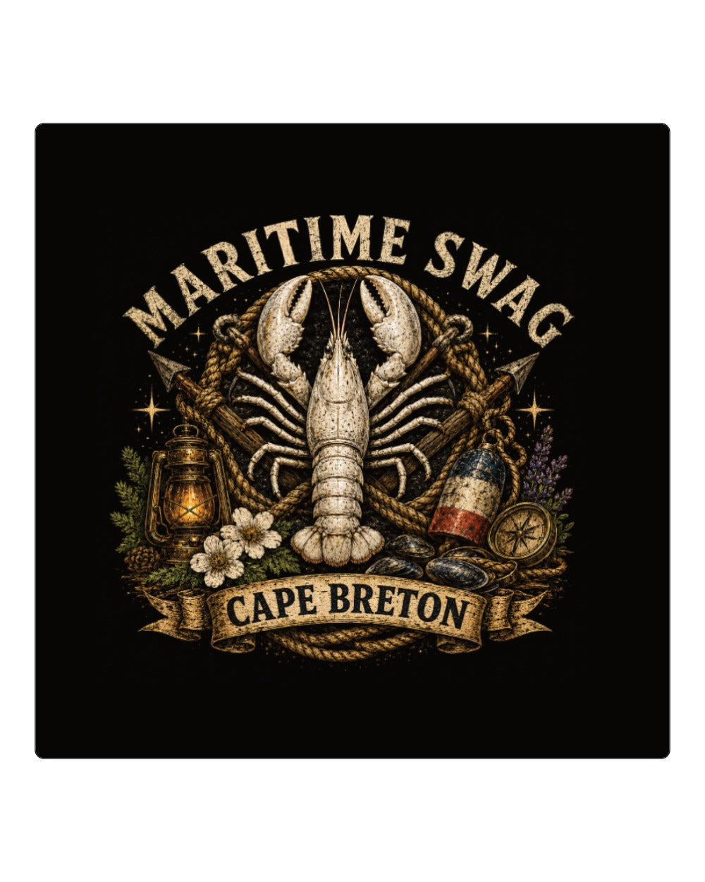 Maritime Swag Cb Lobster Square Coaster