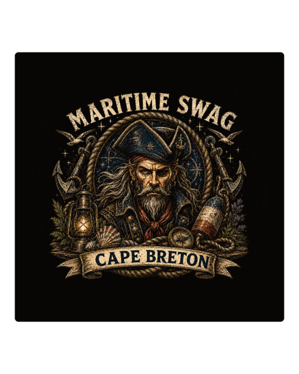 Maritime Swag Cb Pirate Square Coaster
