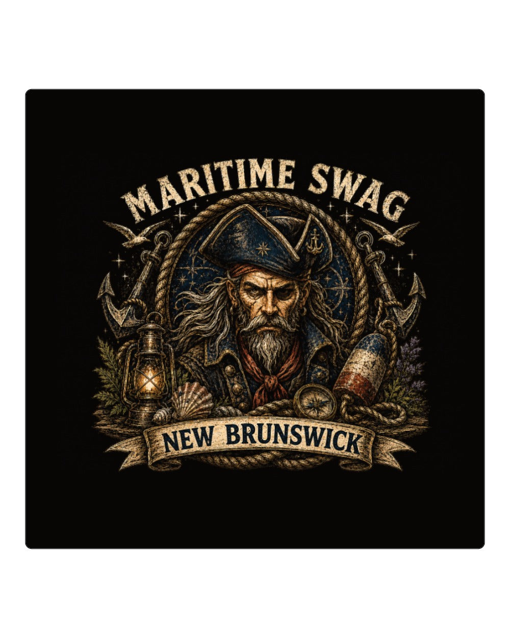 Maritime Swag Nb Pirate Square Coaster