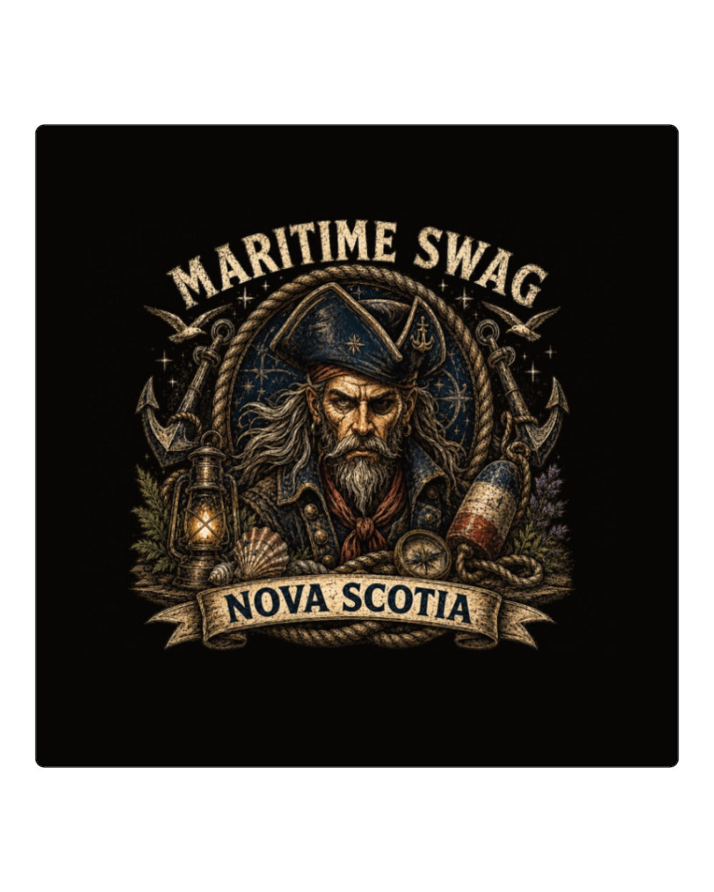 Maritime Swag Ns Pirate Square Coaster