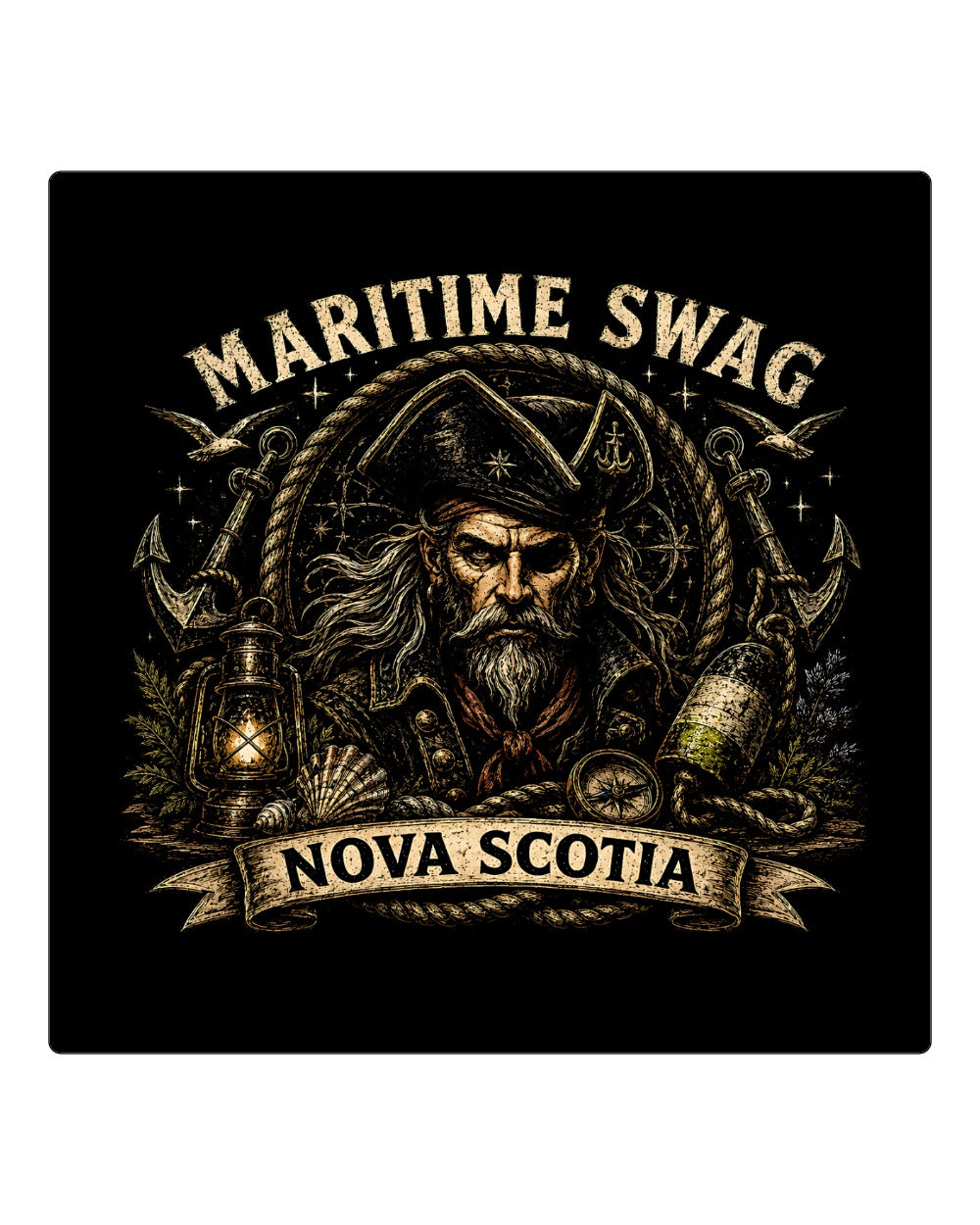 Maritime Swag Pirate Square Coaster