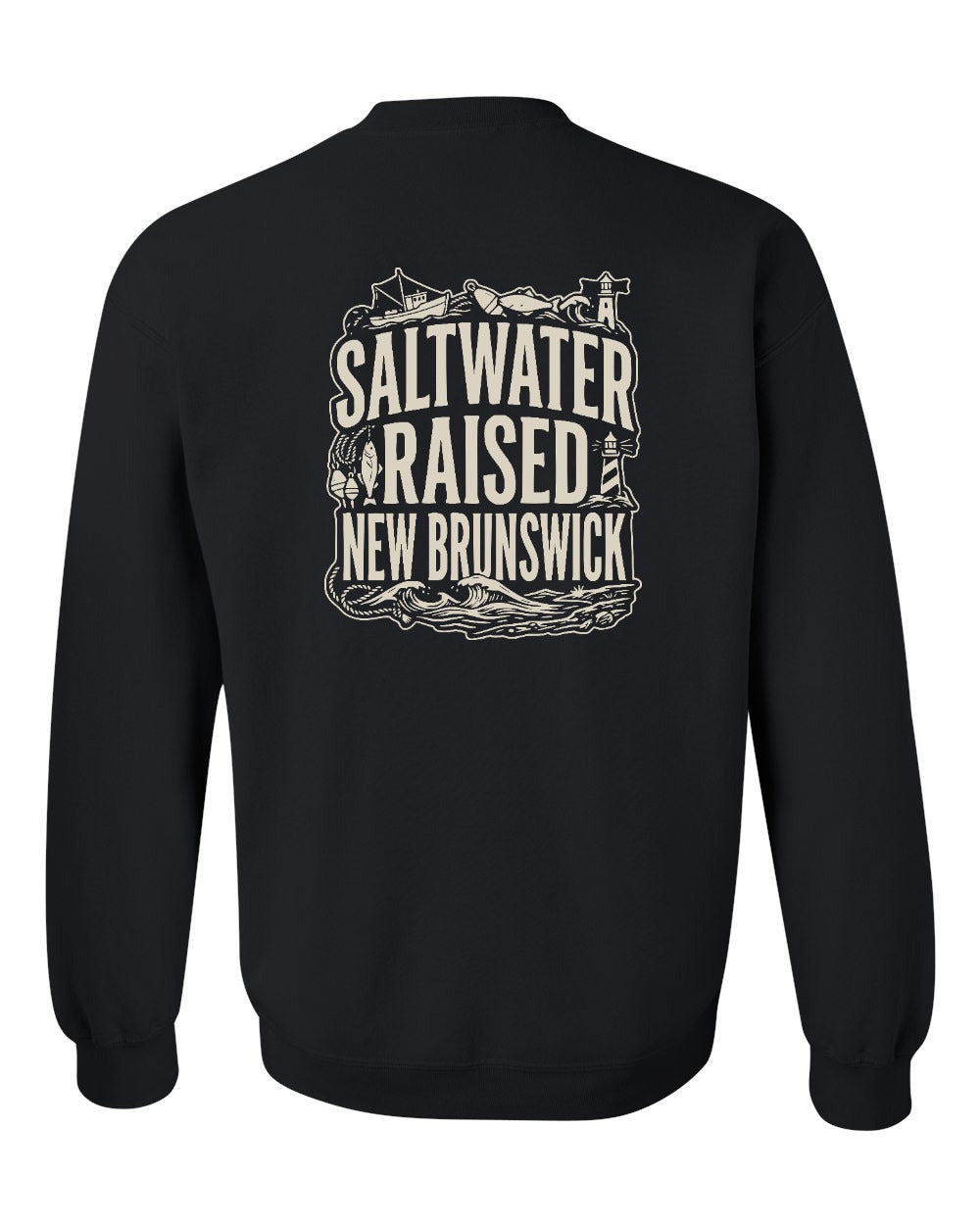 NB Saltwater Raised Folk Left Chest and Back Crewneck Sweatshirt - Unisex