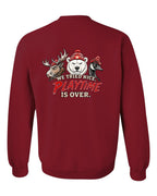 We Tried Nice New Left Chest and Back Crewneck Sweatshirt in Cardinal Red - back