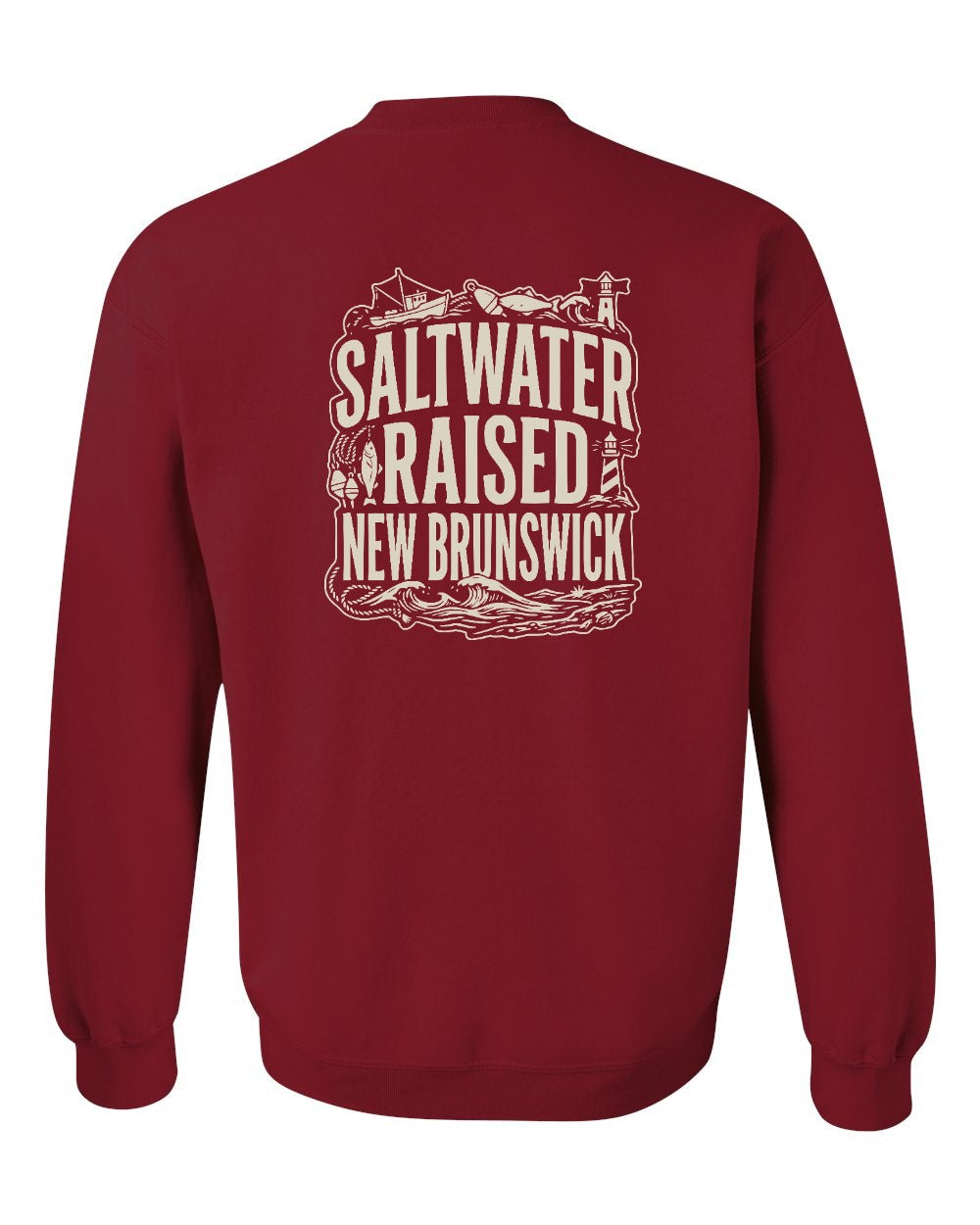 NB Saltwater Raised Folk Left Chest and Back Crewneck Sweatshirt - Unisex