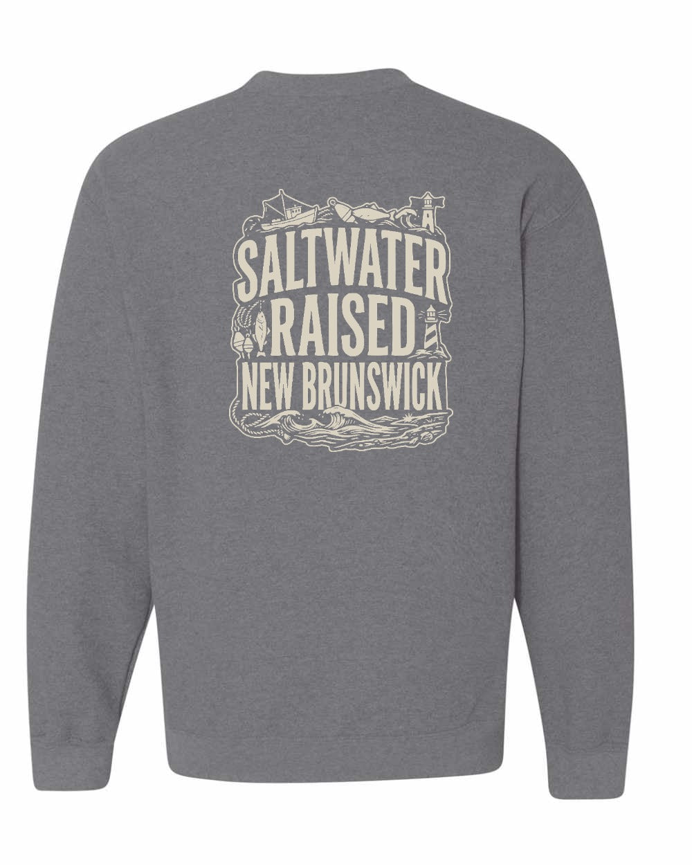 NB Saltwater Raised Folk Left Chest and Back Crewneck Sweatshirt - Unisex