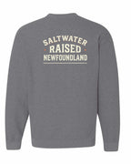 NFLD Saltwater Raised Sign Left Chest and Back Crewneck Sweatshirt - Unisex