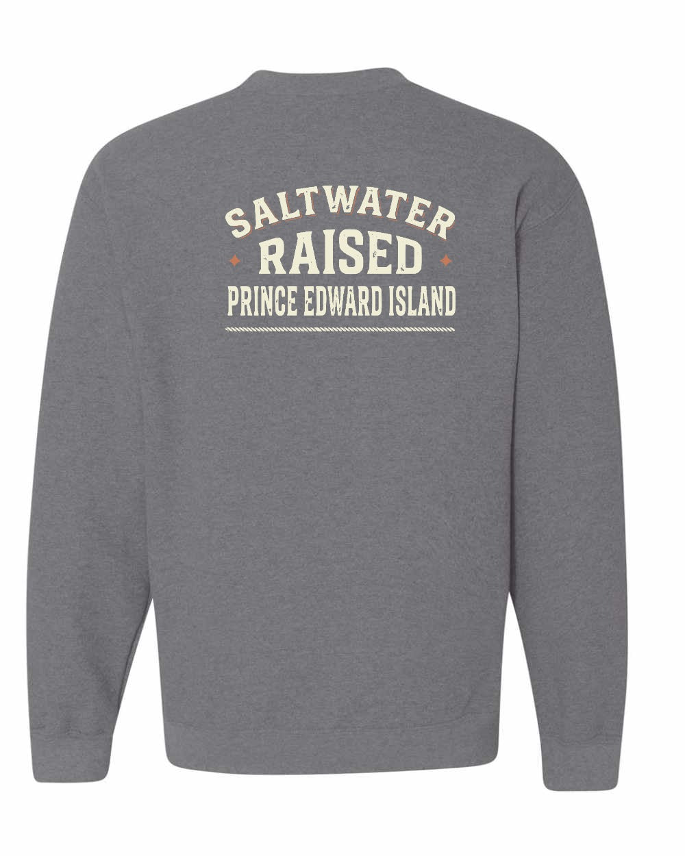 PEI Saltwater Raised Sign Left Chest and Back Crewneck Sweatshirt - Unisex