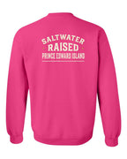PEI Saltwater Raised Sign Left Chest and Back Crewneck Sweatshirt - Unisex