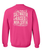 Saltwater Raised NS Folk Left Chest and Back Crewneck Sweatshirt - Unisex