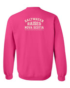 Saltwater Raised NS Sign Left Chest and Back Crewneck Sweatshirt - Unisex