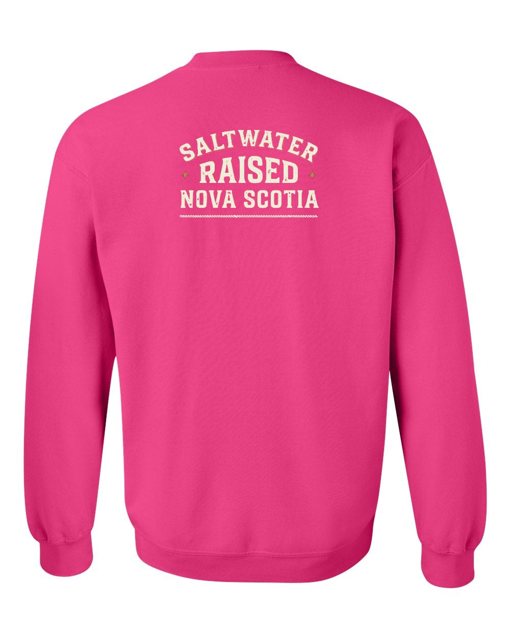Saltwater Raised NS Sign Left Chest and Back Crewneck Sweatshirt - Unisex