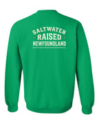 NFLD Saltwater Raised Sign Left Chest and Back Crewneck Sweatshirt - Unisex
