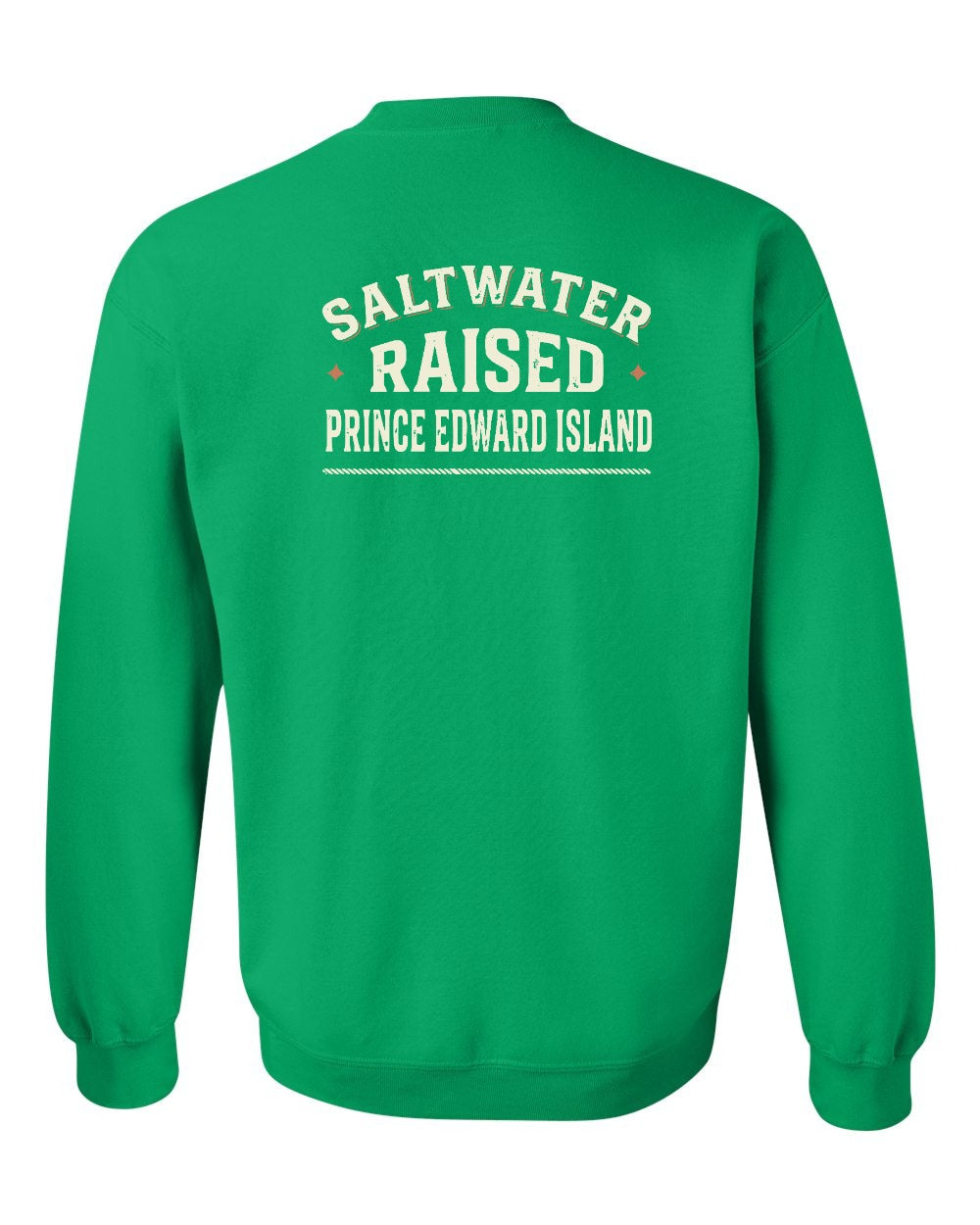 PEI Saltwater Raised Sign Left Chest and Back Crewneck Sweatshirt - Unisex