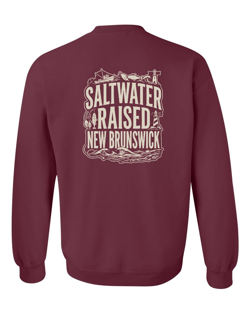 NB Saltwater Raised Folk Left Chest and Back Crewneck Sweatshirt - Unisex