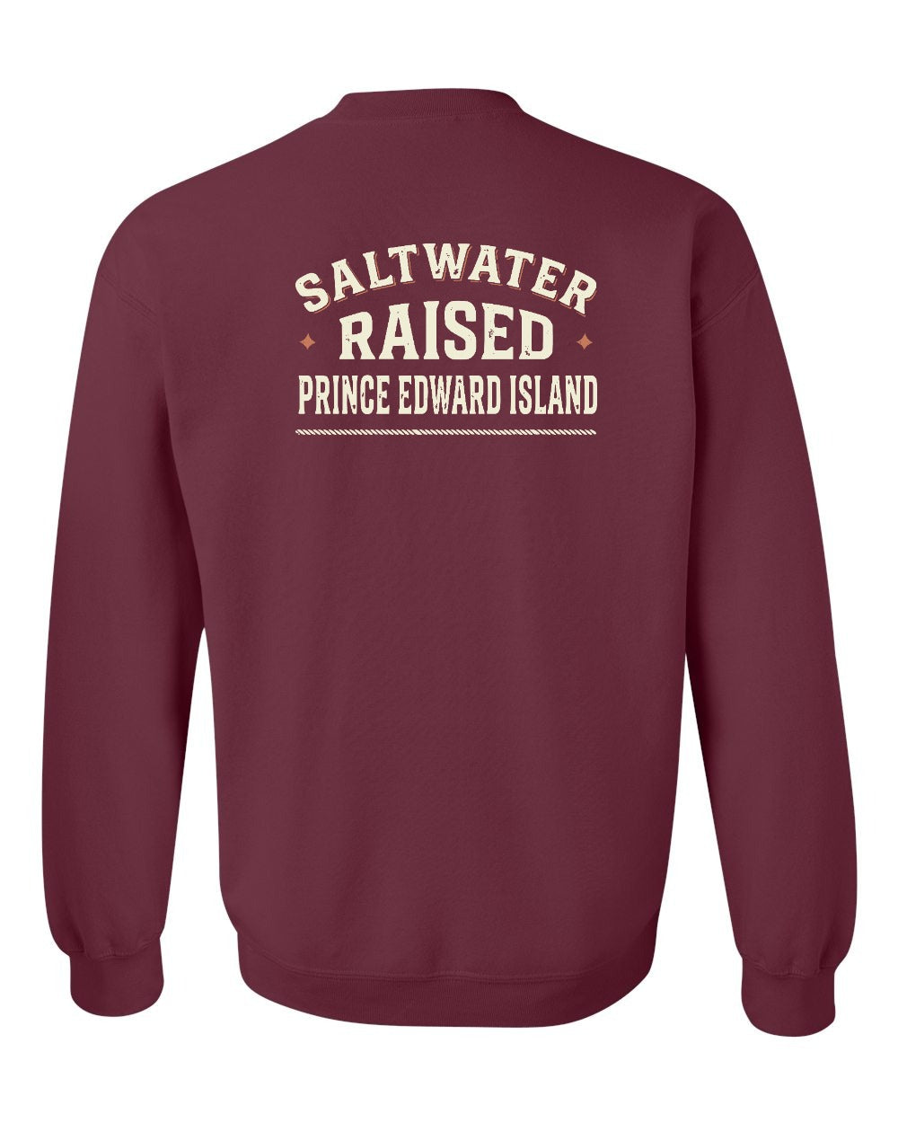 PEI Saltwater Raised Sign Left Chest and Back Crewneck Sweatshirt - Unisex