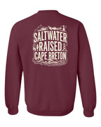 CB Saltwater Raised Folk Left Chest and Back Crewneck Sweatshirt - Unisex