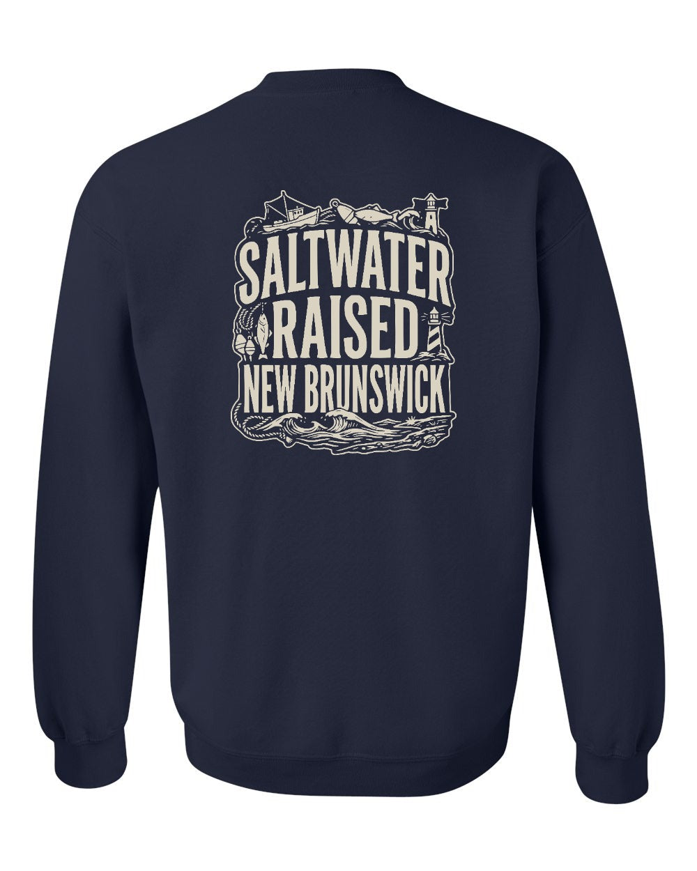 NB Saltwater Raised Folk Left Chest and Back Crewneck Sweatshirt - Unisex