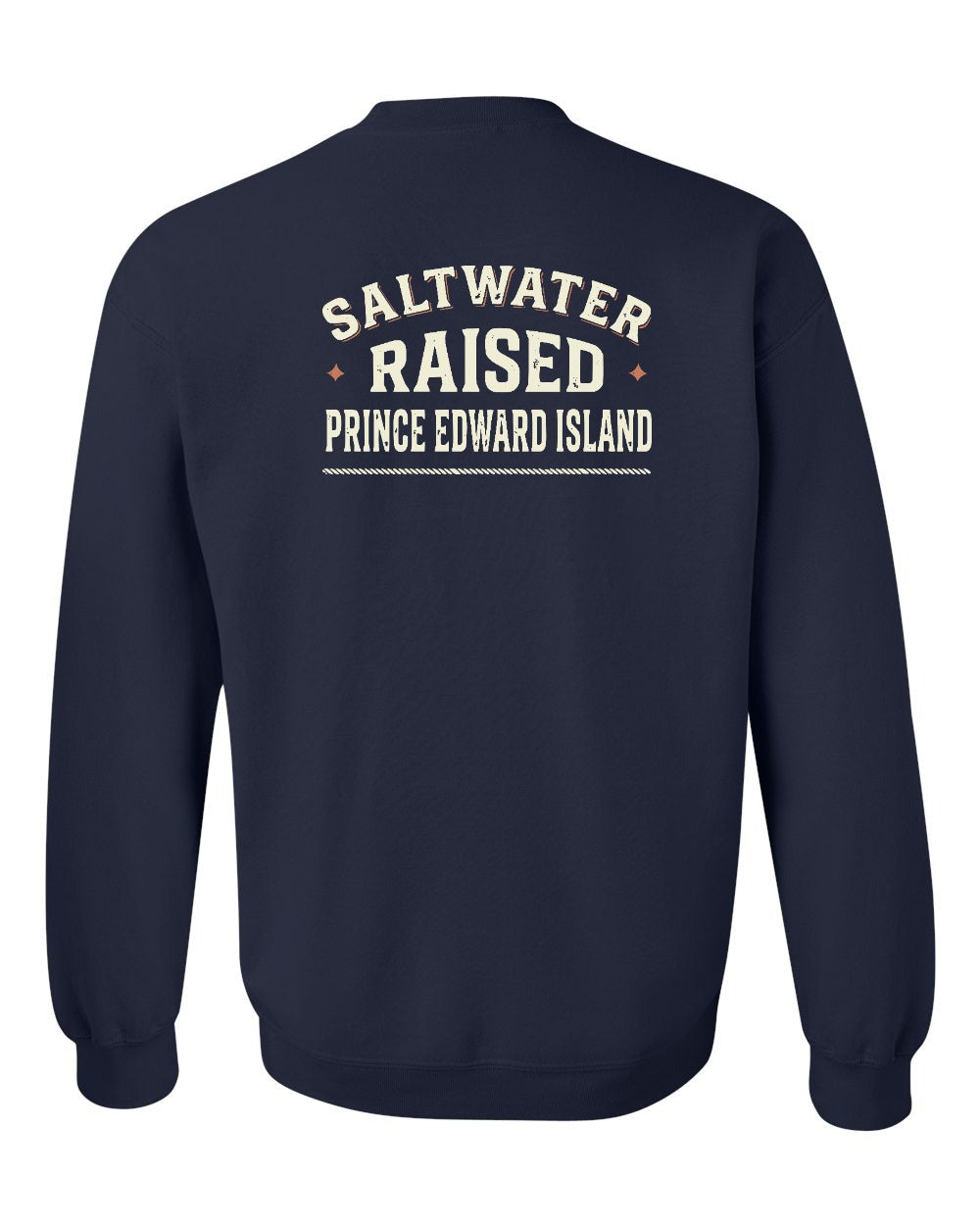 PEI Saltwater Raised Sign Left Chest and Back Crewneck Sweatshirt - Unisex