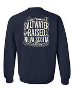 Saltwater Raised NS Folk Left Chest and Back Crewneck Sweatshirt - Unisex