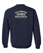 Saltwater Raised NS Sign Left Chest and Back Crewneck Sweatshirt - Unisex