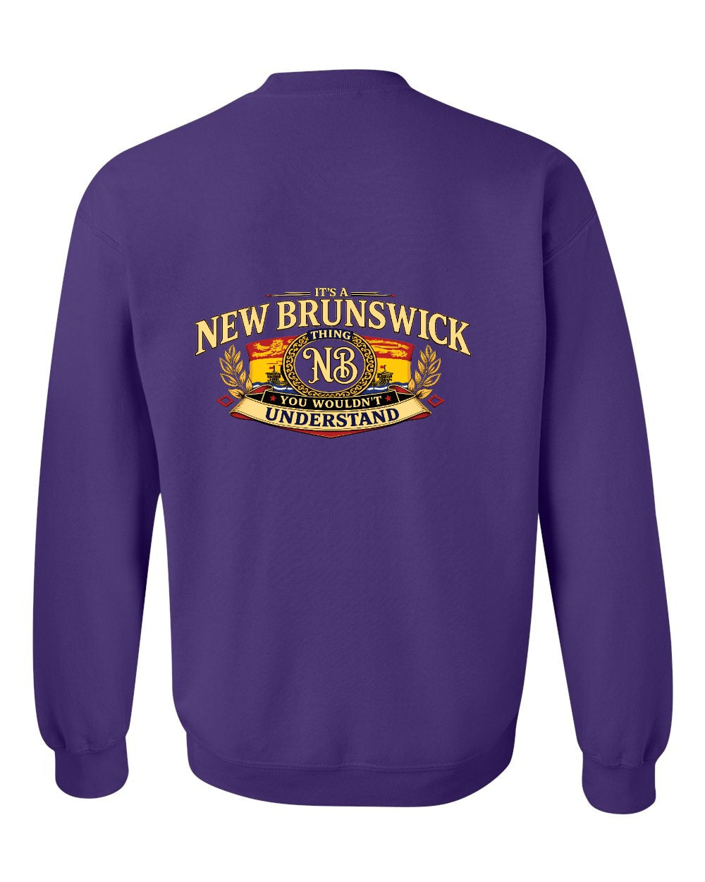 Nb Understand Left Chest and Back Crewneck Sweatshirt in Purple - back