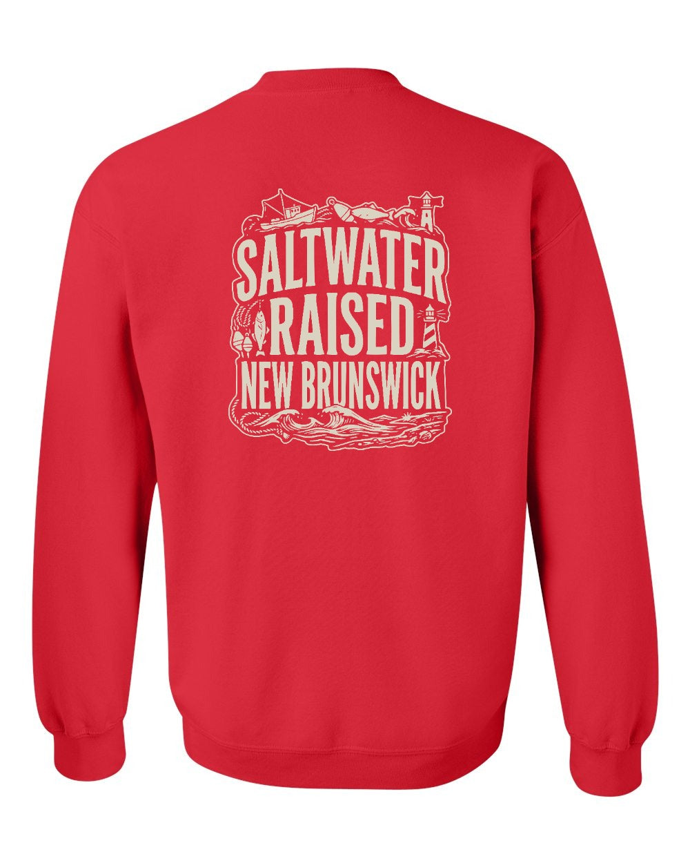 NB Saltwater Raised Folk Left Chest and Back Crewneck Sweatshirt - Unisex