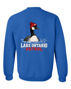 Lake Patrol Left Chest and Back Crewneck Sweatshirt in Royal - back