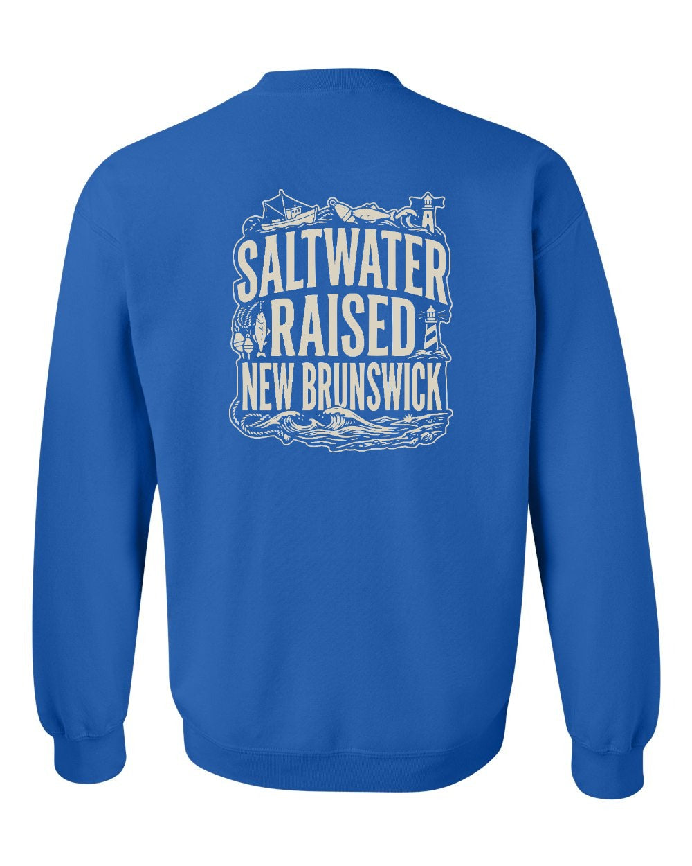 NB Saltwater Raised Folk Left Chest and Back Crewneck Sweatshirt - Unisex