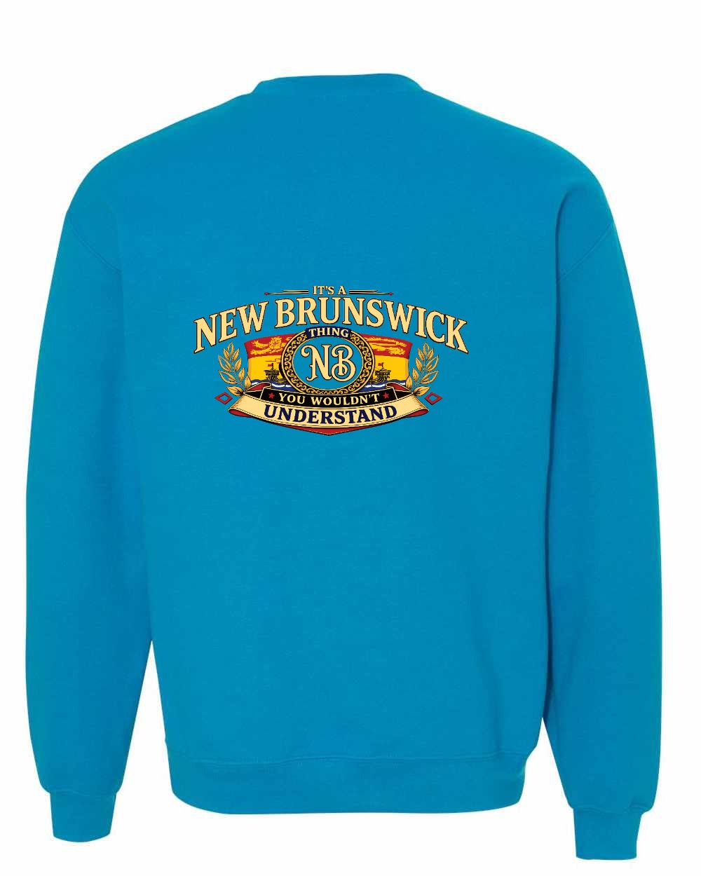 Nb Understand Left Chest and Back Crewneck Sweatshirt in Sapphire - back