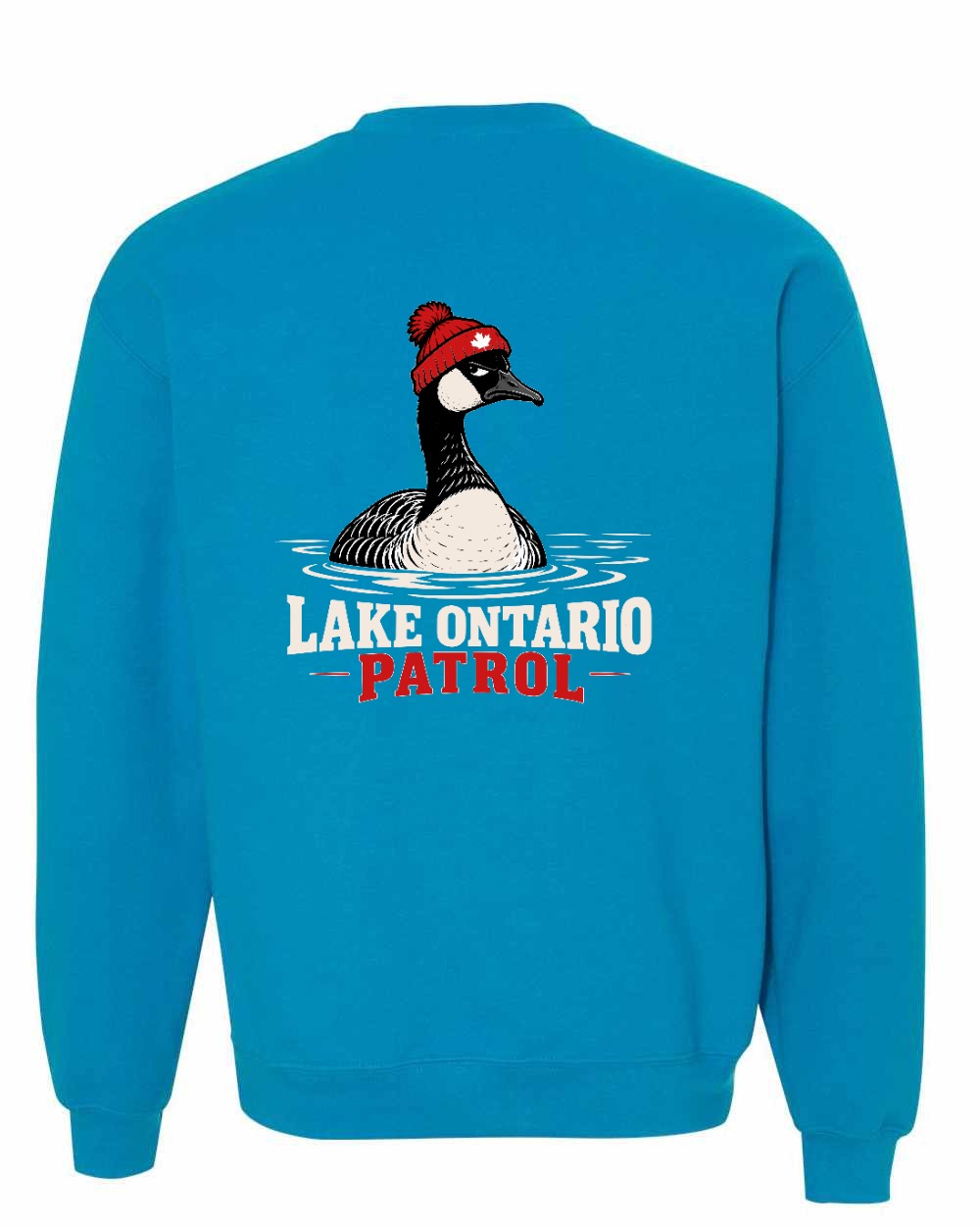 Lake Patrol Left Chest and Back Crewneck Sweatshirt in Sapphire - back