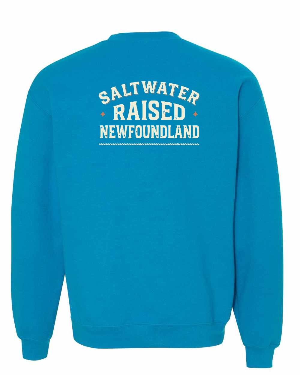 NFLD Saltwater Raised Sign Left Chest and Back Crewneck Sweatshirt - Unisex