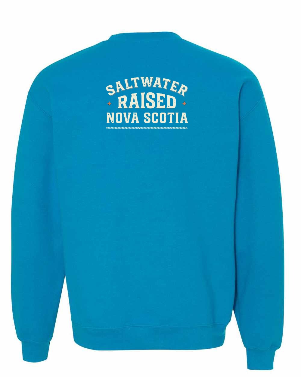Saltwater Raised NS Sign Left Chest and Back Crewneck Sweatshirt - Unisex